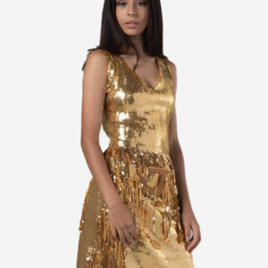 Gold night party wear
