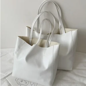 White leather shoulder bag
